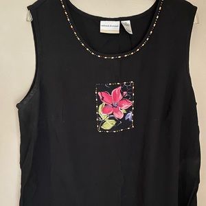 Alfred Dunner sleeveless outfit, black 18w